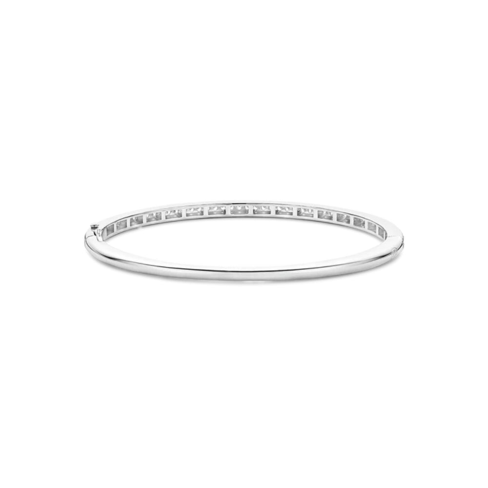 Ti Sento Sterling Silver Bangle Bracelet with Zirconia