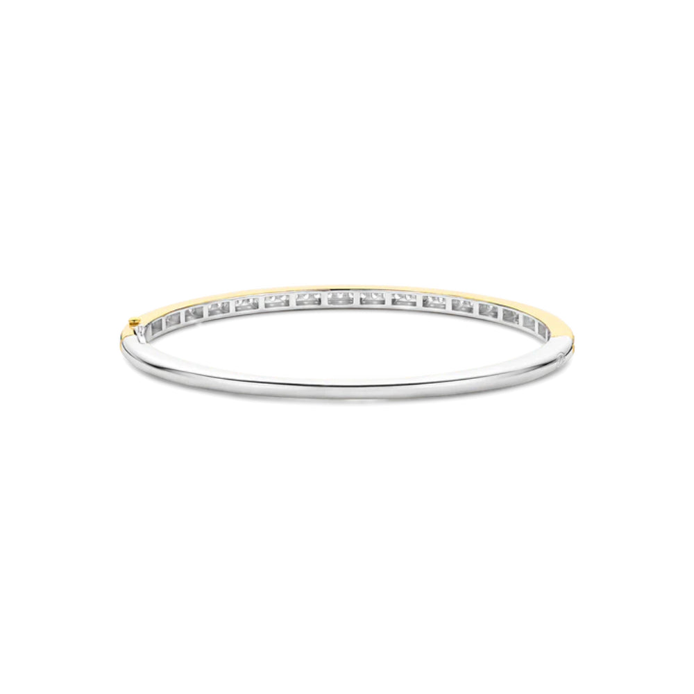 Ti Sento 18k Gold-Plated Bangle Bracelet with Zirconia