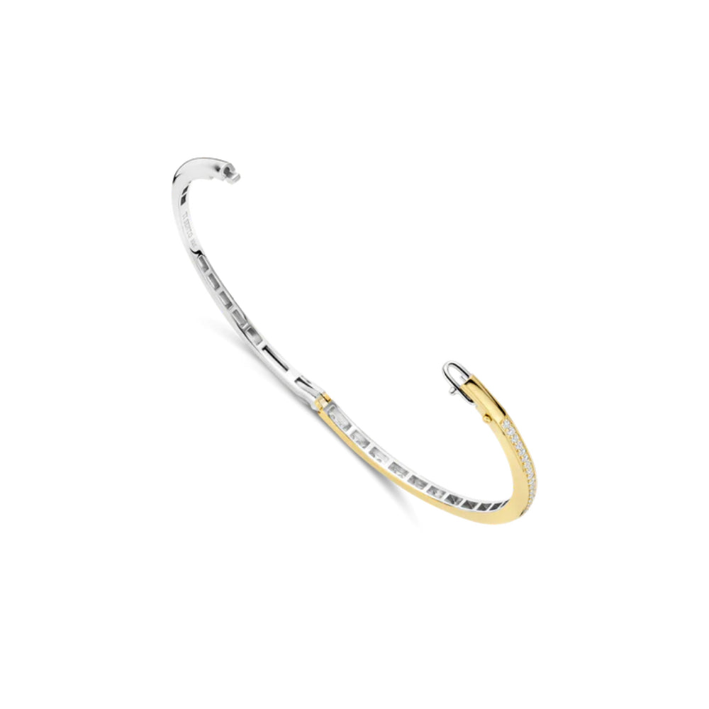 Ti Sento 18k Gold-Plated Bangle Bracelet with Zirconia