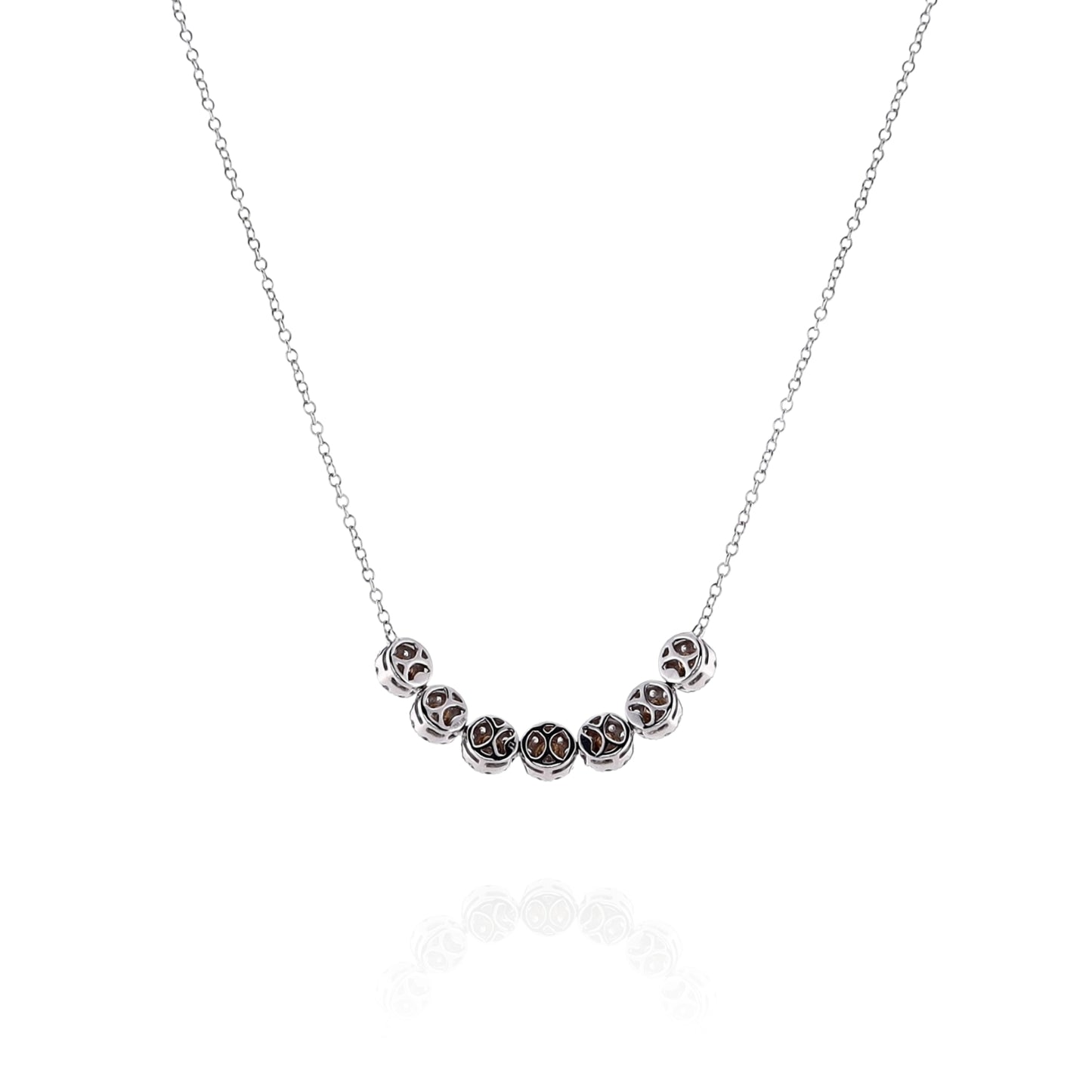 18k Two-Tone 16" Multi-Halo Yellow and White Diamond Pendant