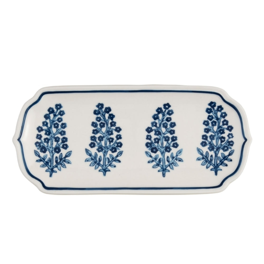 Mud Pie Blue Floral Everything Dish