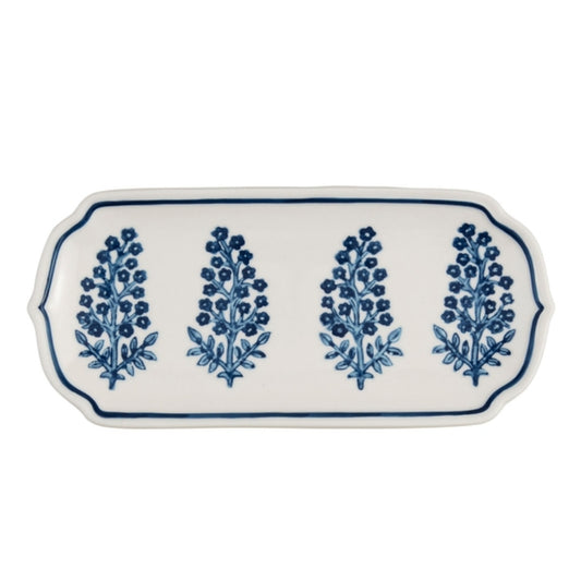 Mud Pie Blue Floral Everything Dish