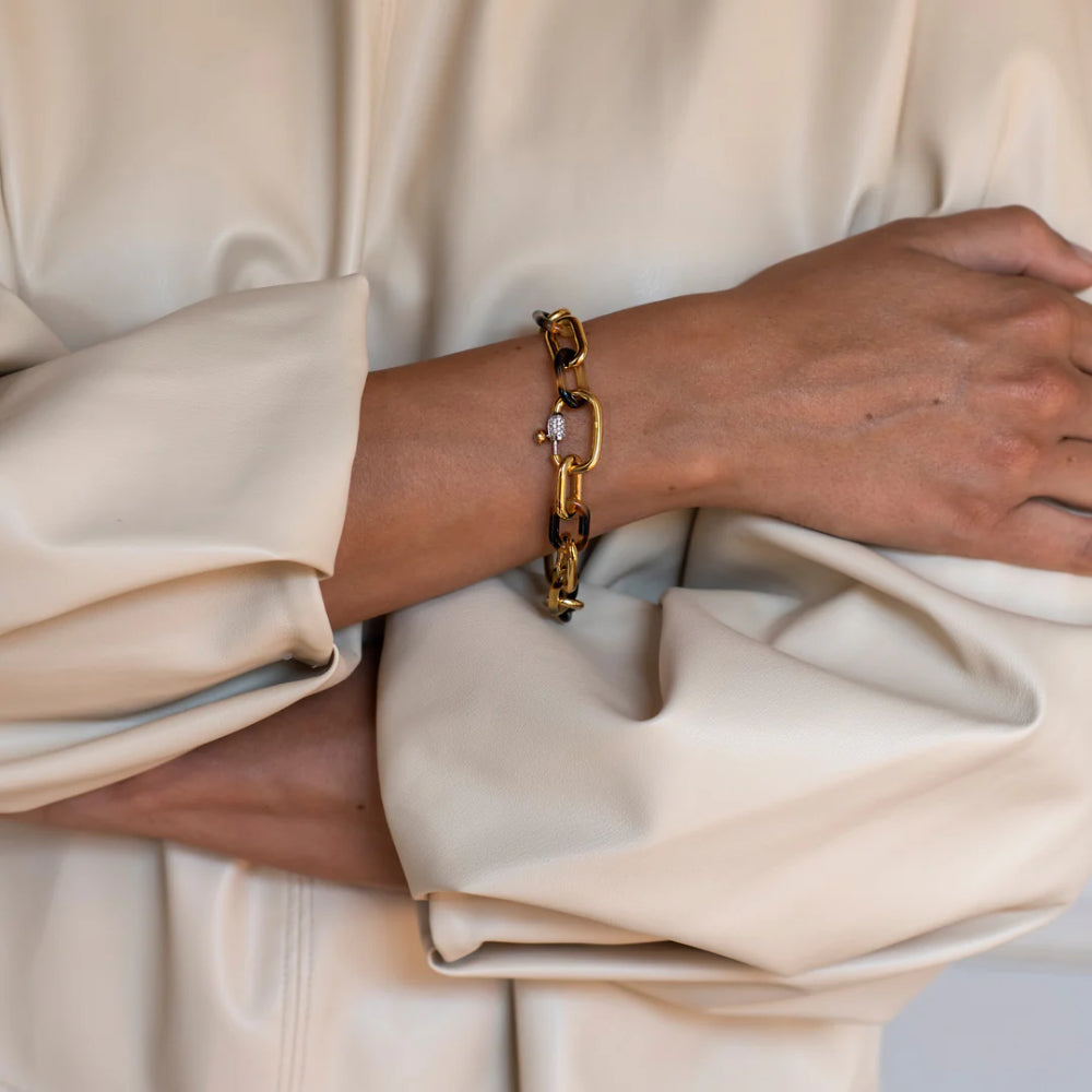 Ti Sento Leopard Print Links Bracelet