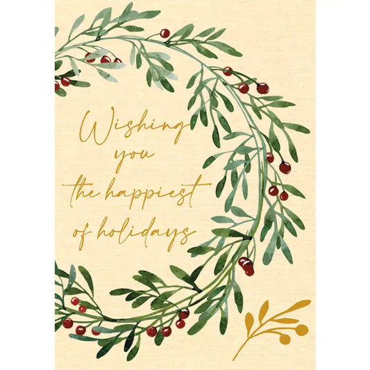 Simple Wreath Holiday Card