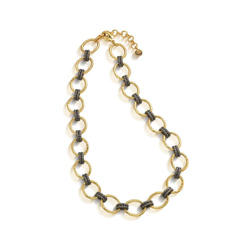 Capucine De Wulf Cleopatra Grande Link Necklace - Gold/Midnight