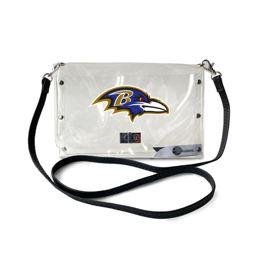Little Earth Productions Baltimore Ravens Clear Envelope Purse