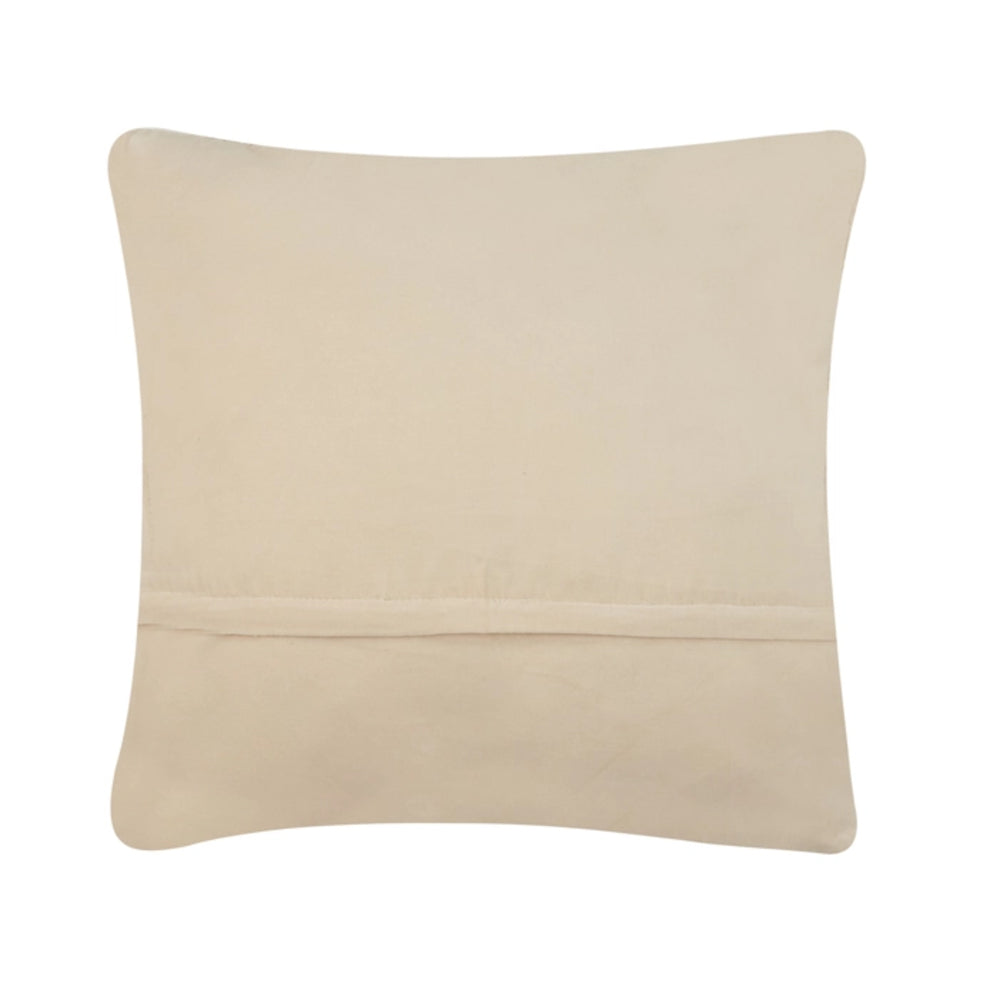 Beige pillow back on a white background.