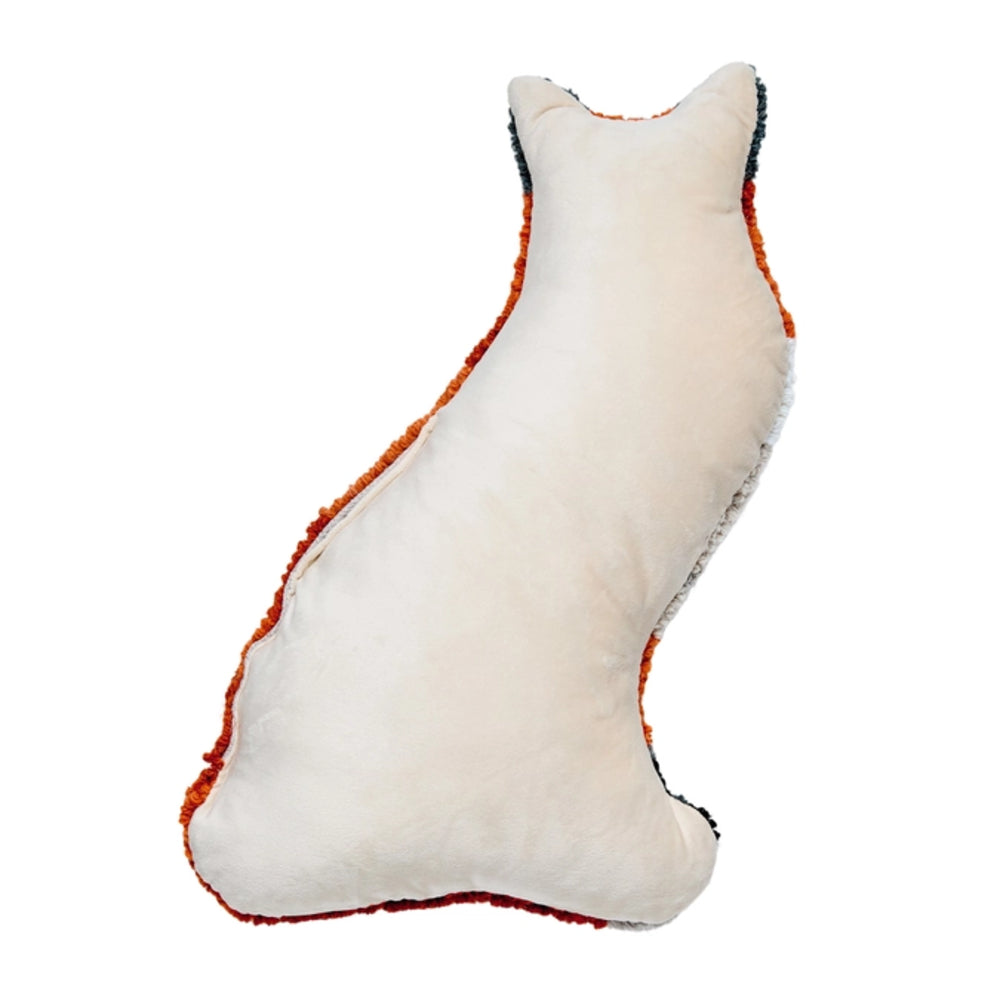 Fox shaped pillow on a white background