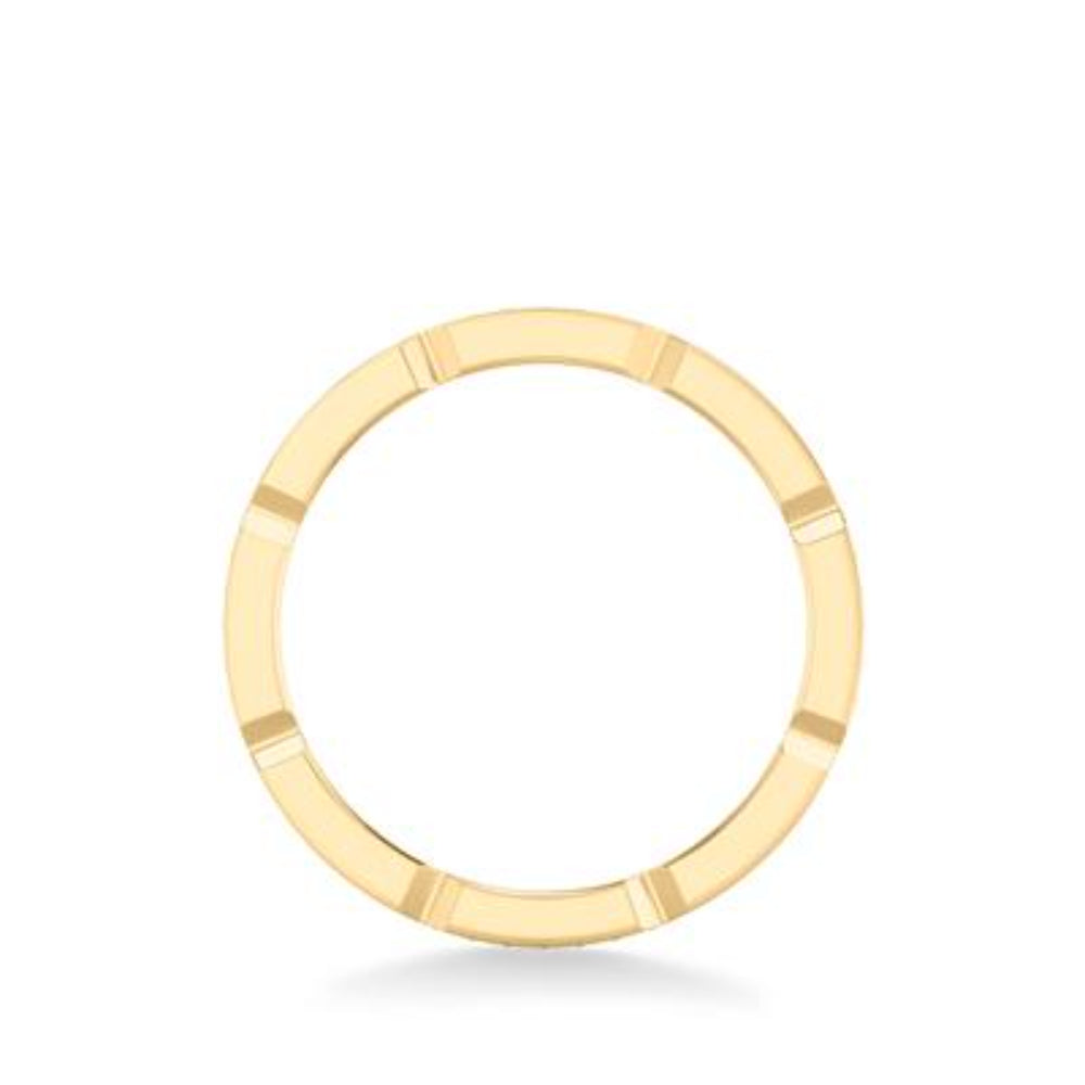 14k Contemporary Diamond Wedding Band