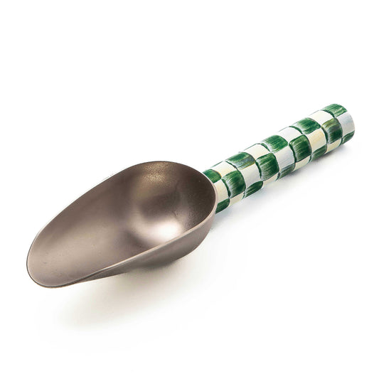 MacKenzie-Childs Emerald Check Enamel Scoop - Small