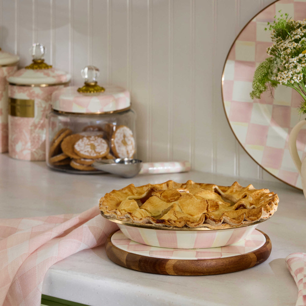 MacKenzie-Childs Rosy Check Enamel Scoop - Small