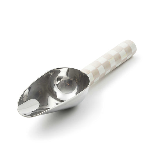 MacKenzie-Childs Mocha Check Enamel Scoop - Small