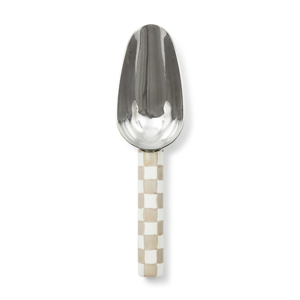 MacKenzie-Childs Mocha Check Enamel Scoop - Small