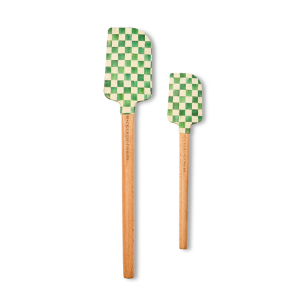 Mackenzie-Childs Emerald Check Spatulas - Set of 2