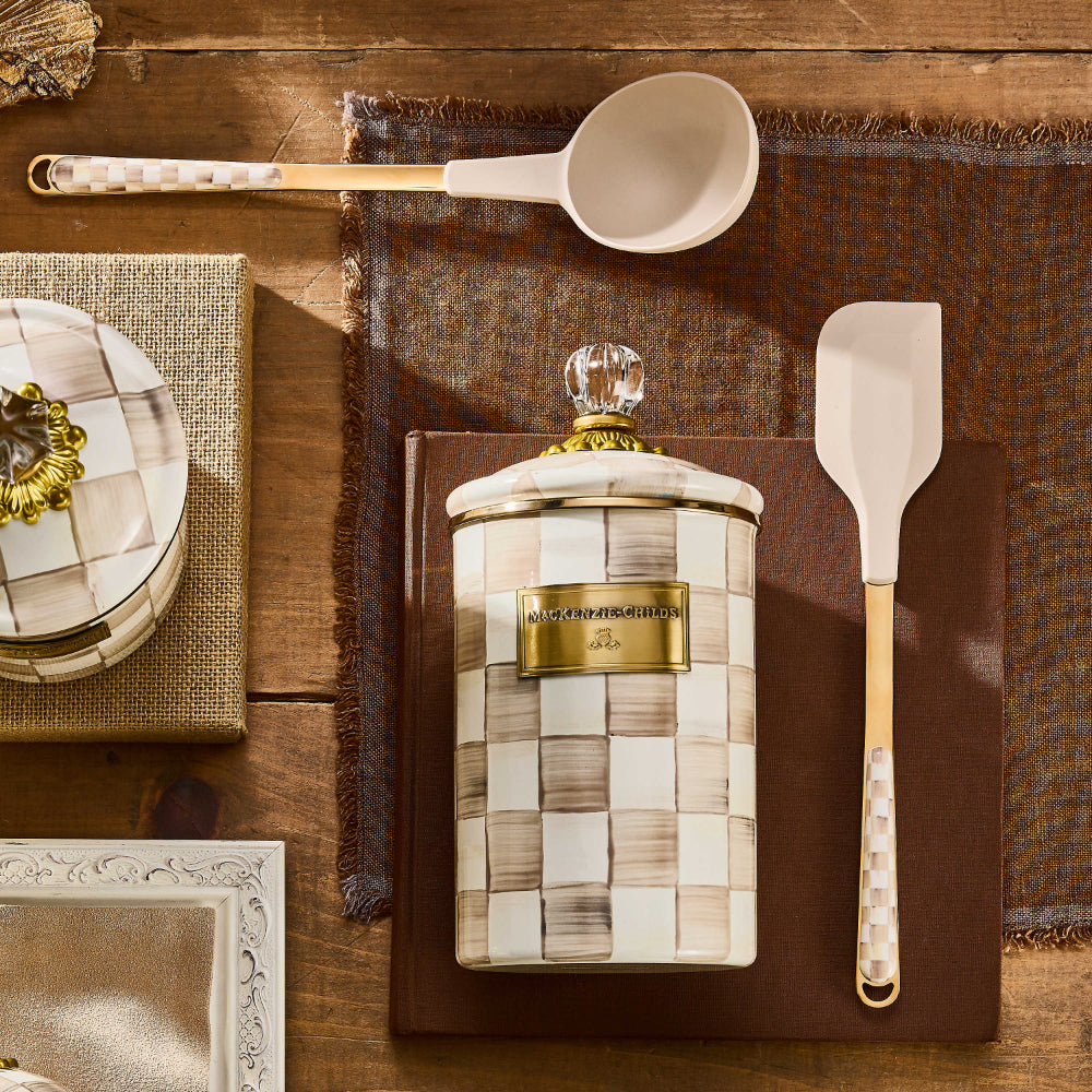Mackenzie-Childs Mocha Check Spatula