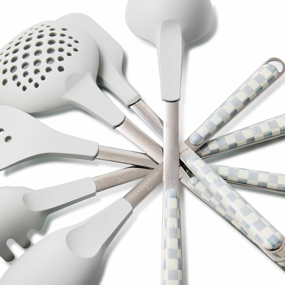 Mackenzie-Childs Sterling Check Slotted Spatula