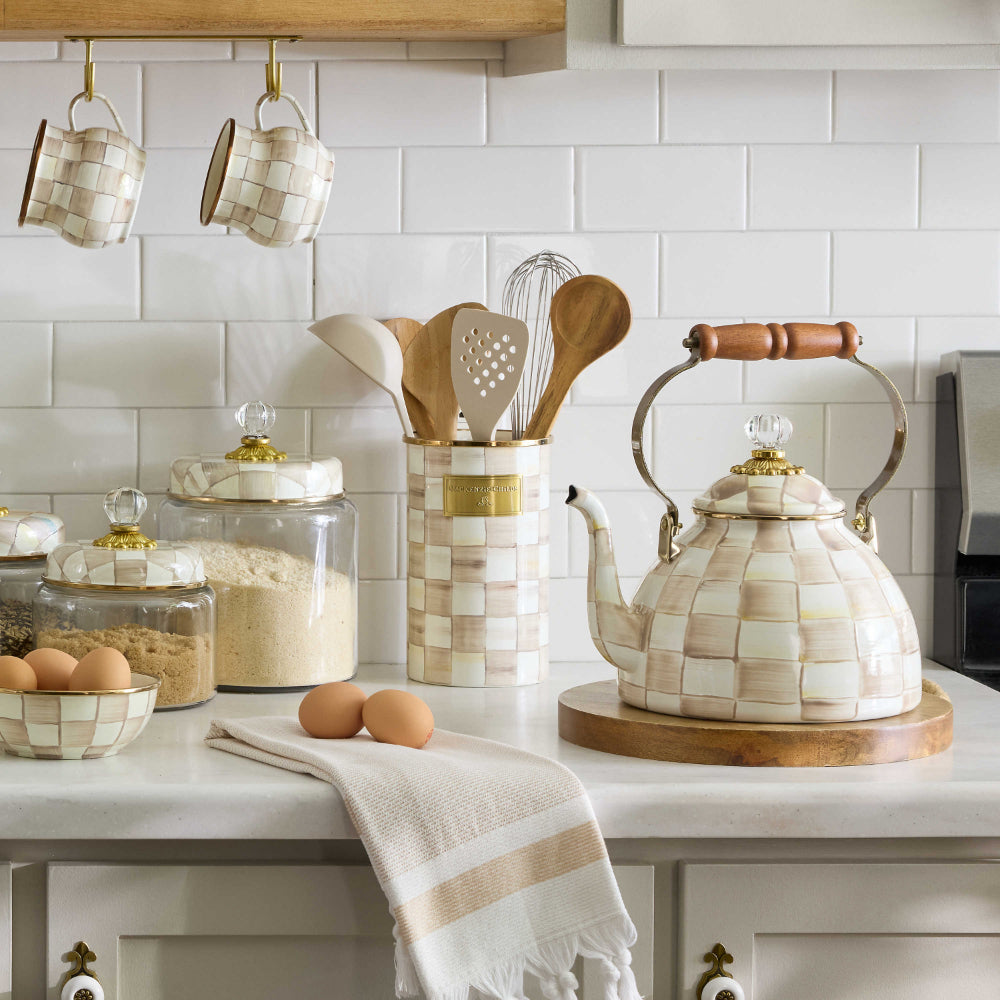 Mackenzie-Childs Mocha Check Ladle