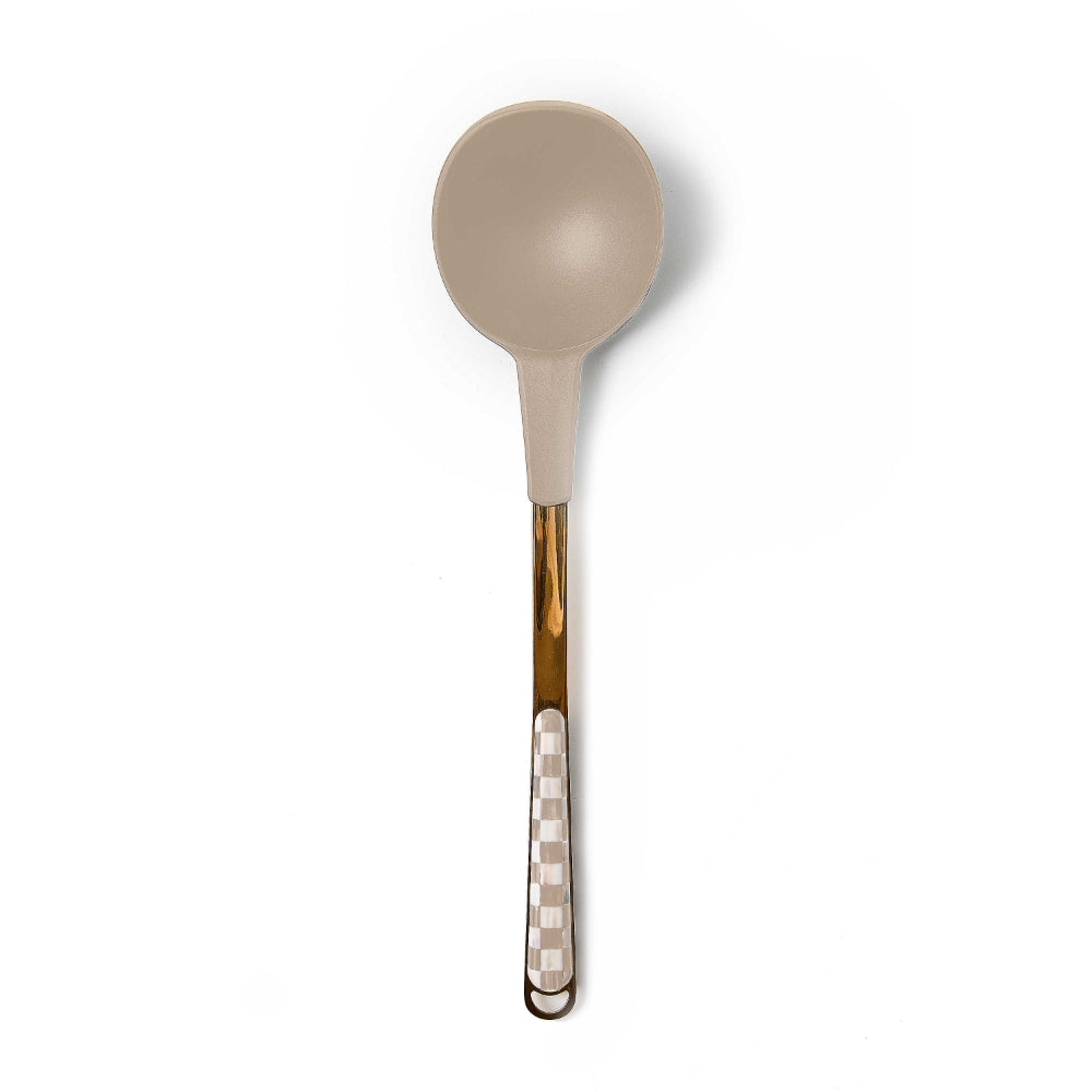 Mackenzie-Childs Mocha Check Ladle