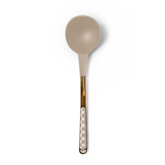 Mackenzie-Childs Mocha Check Ladle