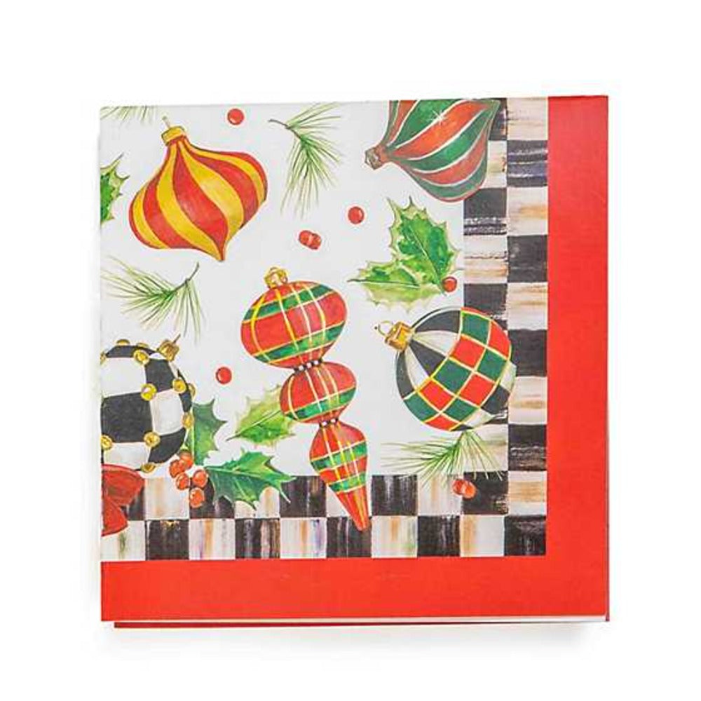MacKenzie-Childs Deck The Halls Paper Napkins - Cocktail
