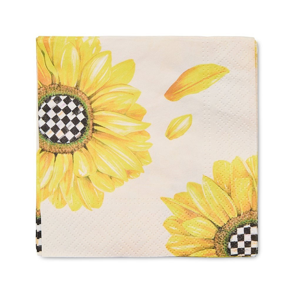 Mackenzie-Childs Sunflower Cocktail Paper Napkins - Pack of 20