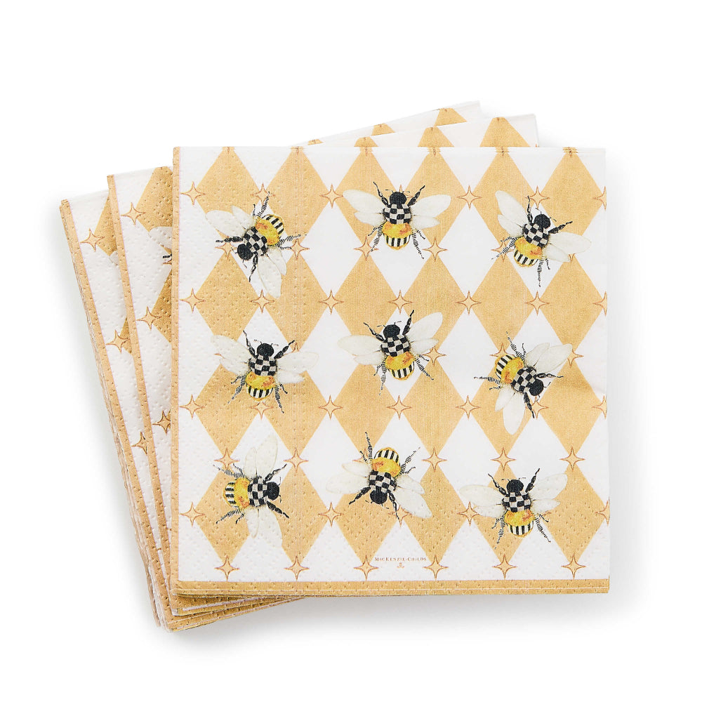 Mackenzie-Childs Queen Bee Cocktail Paper Napkins