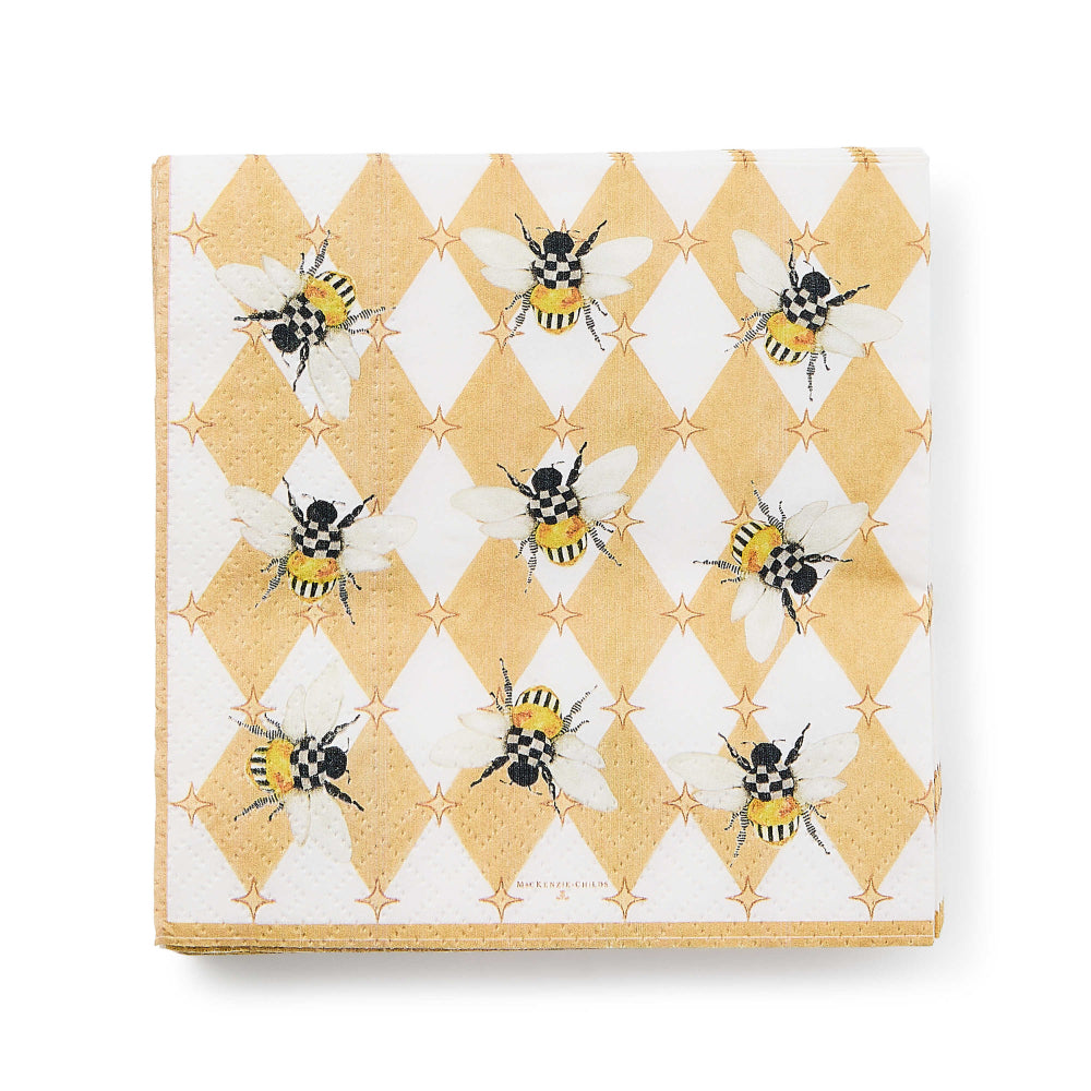 Mackenzie-Childs Queen Bee Cocktail Paper Napkins