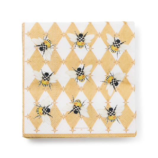 Mackenzie-Childs Queen Bee Cocktail Paper Napkins