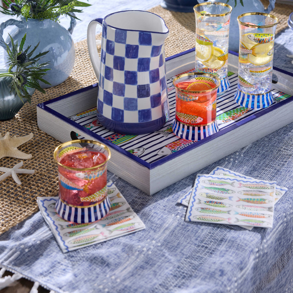 Mackenzie-Childs Go Fish Cocktail Paper Napkins