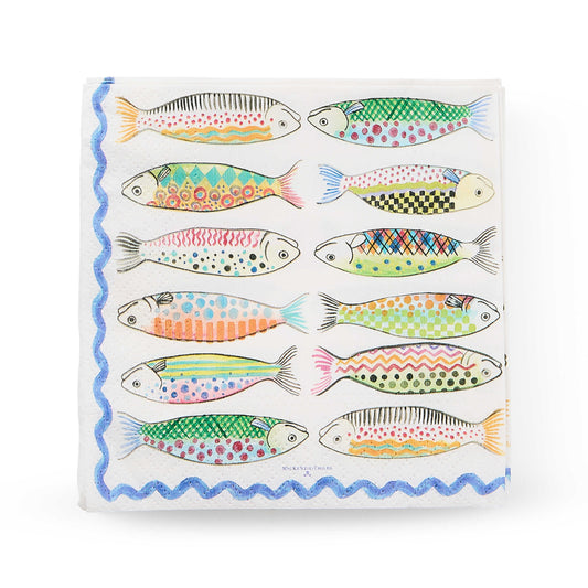 Mackenzie-Childs Go Fish Cocktail Paper Napkins