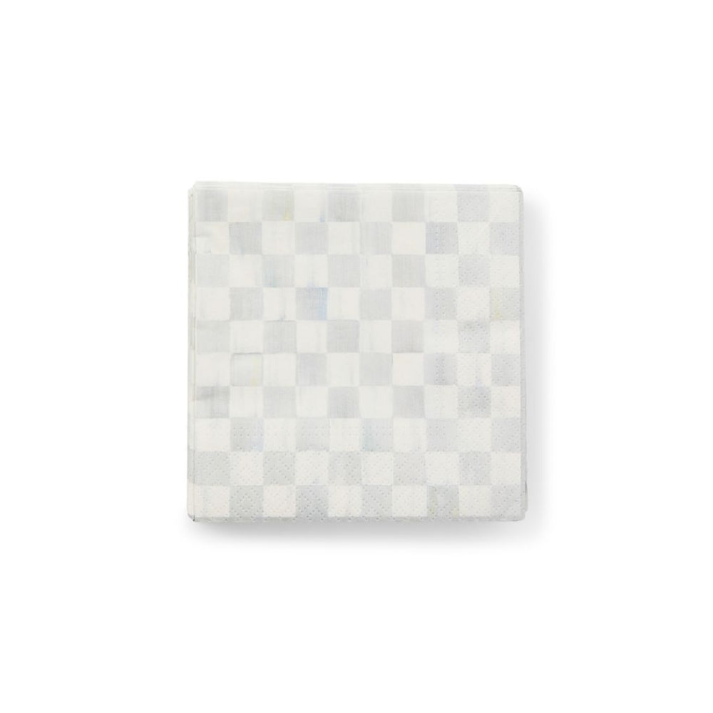 Mackenzie-Childs Sterling Check Cocktail Paper Napkins