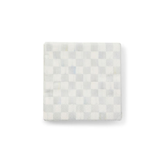 Mackenzie-Childs Sterling Check Cocktail Paper Napkins
