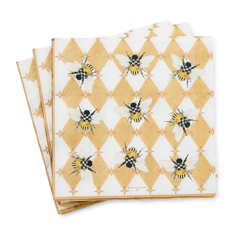MacKenzie-Childs Queen Bee Dinner Napkins - Thumbnail 2