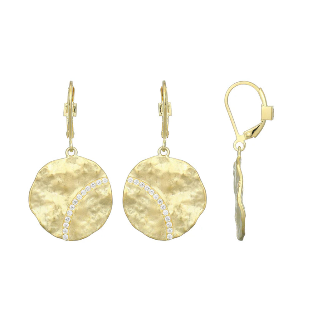 Elle Galaxy Collection Hammered Drop Earrings