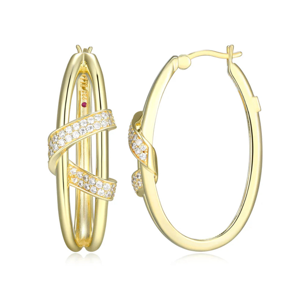 Elle Unity Collection Ribbon Hoop Earrings