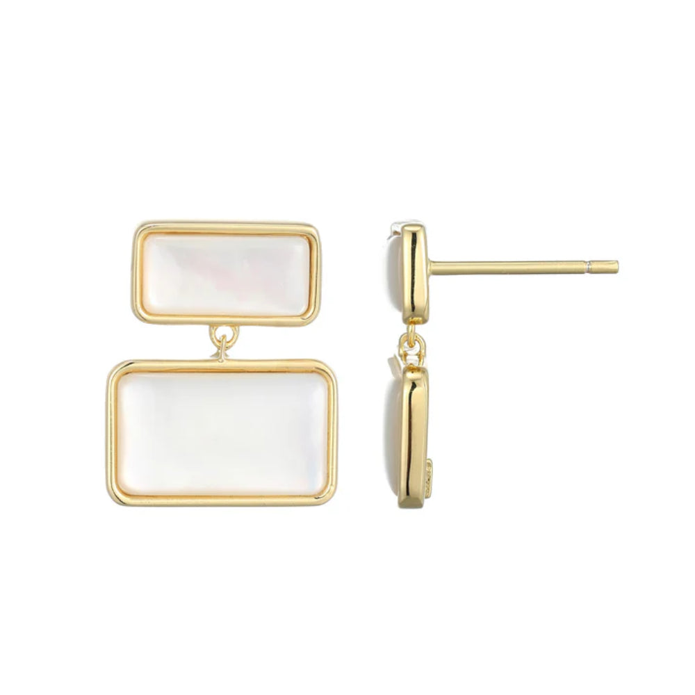 Elle Vera Tiered Mother-of-Pearl Earrings