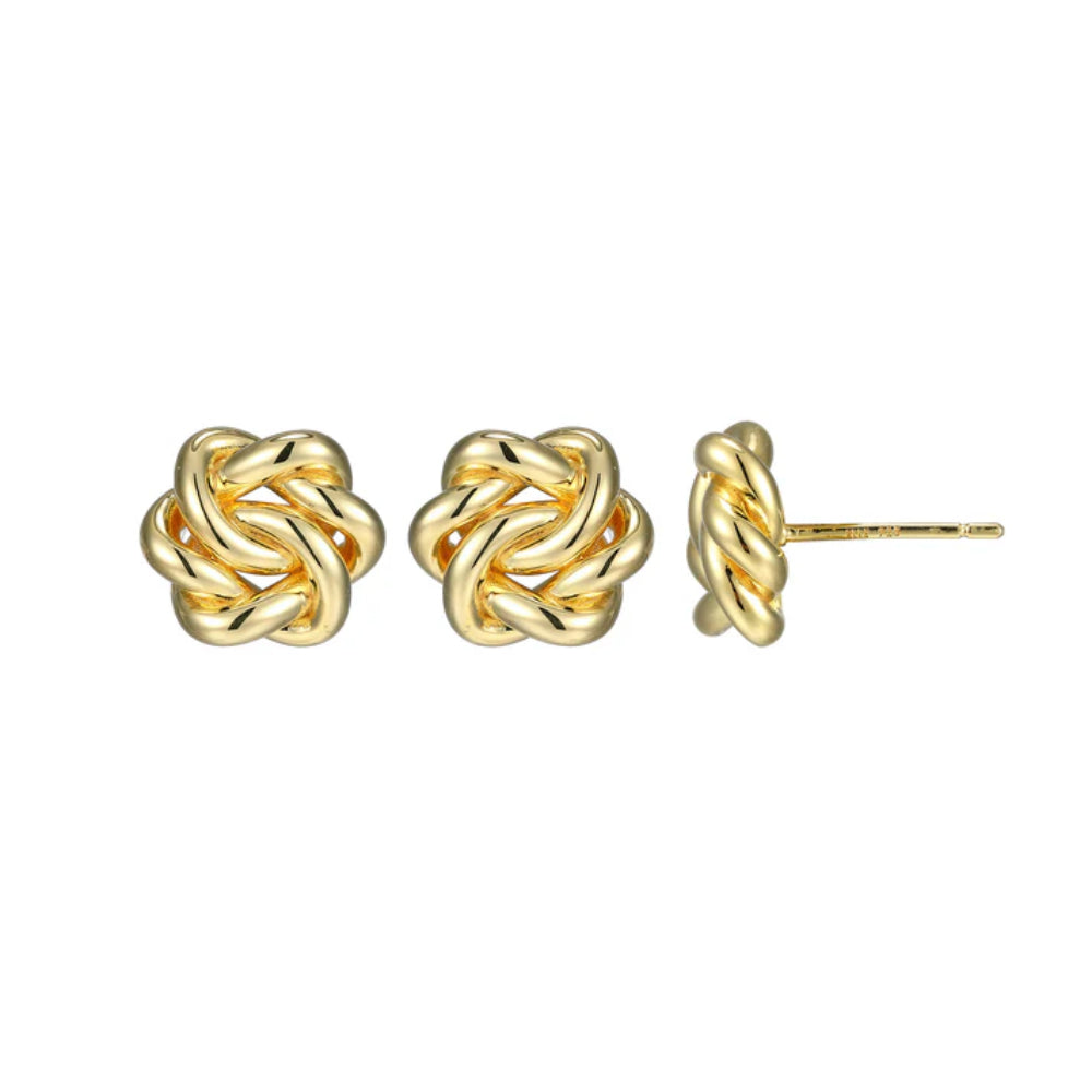 Elle Eternal Knot Stud Earrings, 12mm