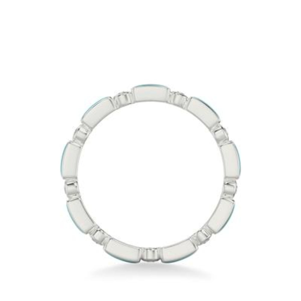 14k Contemporary Diamond Wedding Band