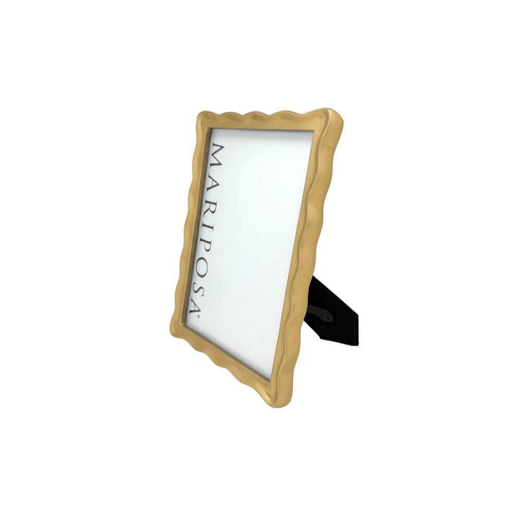 Gold picture frame with 'Mariposa' branding on a white background