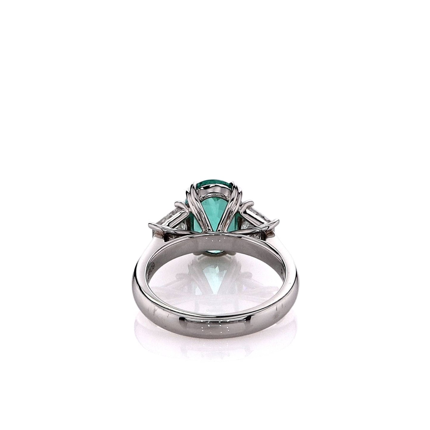 Platinum Paraiba Tourmaline and Diamond Ring (with C. Dunaigre Certificate)
