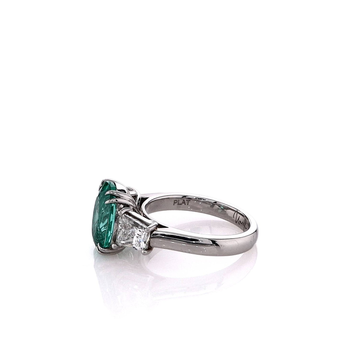 Platinum Paraiba Tourmaline and Diamond Ring (with C. Dunaigre Certificate)