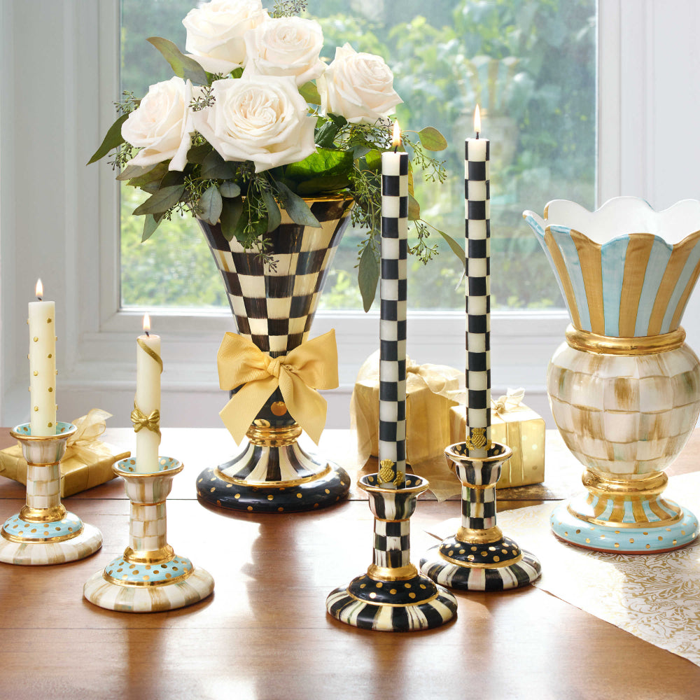 MacKenzie-Childs Check Dinner Candles - Set of 2