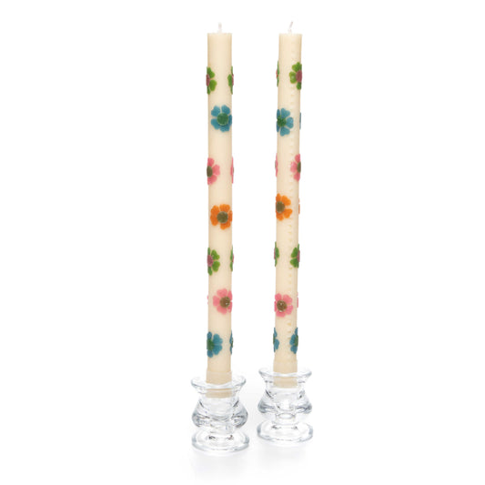 MacKenzie-Childs Mod Flower Dinner Candles - Set of 2