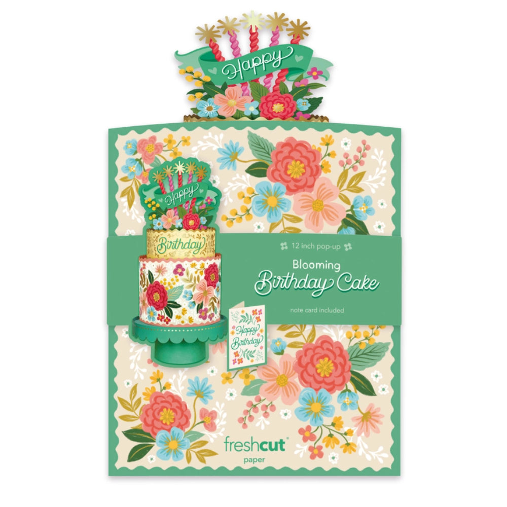 Blooming Birthday Cake Pop-Up Greeting Cards