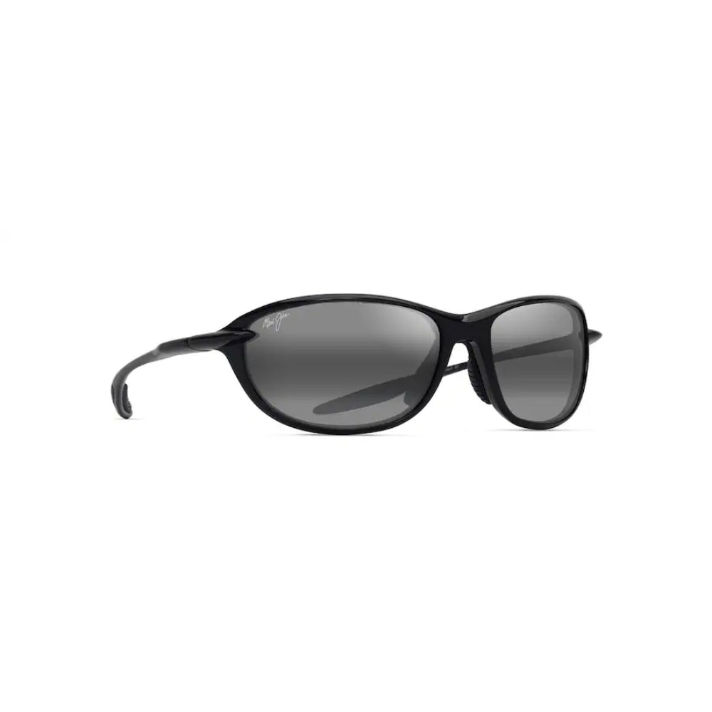 Maui Jim HO'OKIPA Ultra R Polarized Wrap Sunglasses - Shiny Black