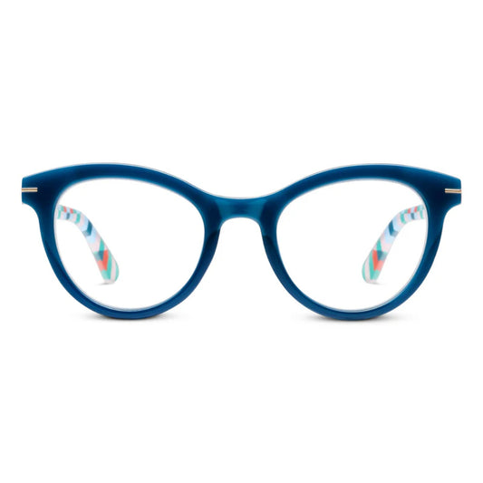 Peepers Blue Light Readers Daphne - Teal/Red Check