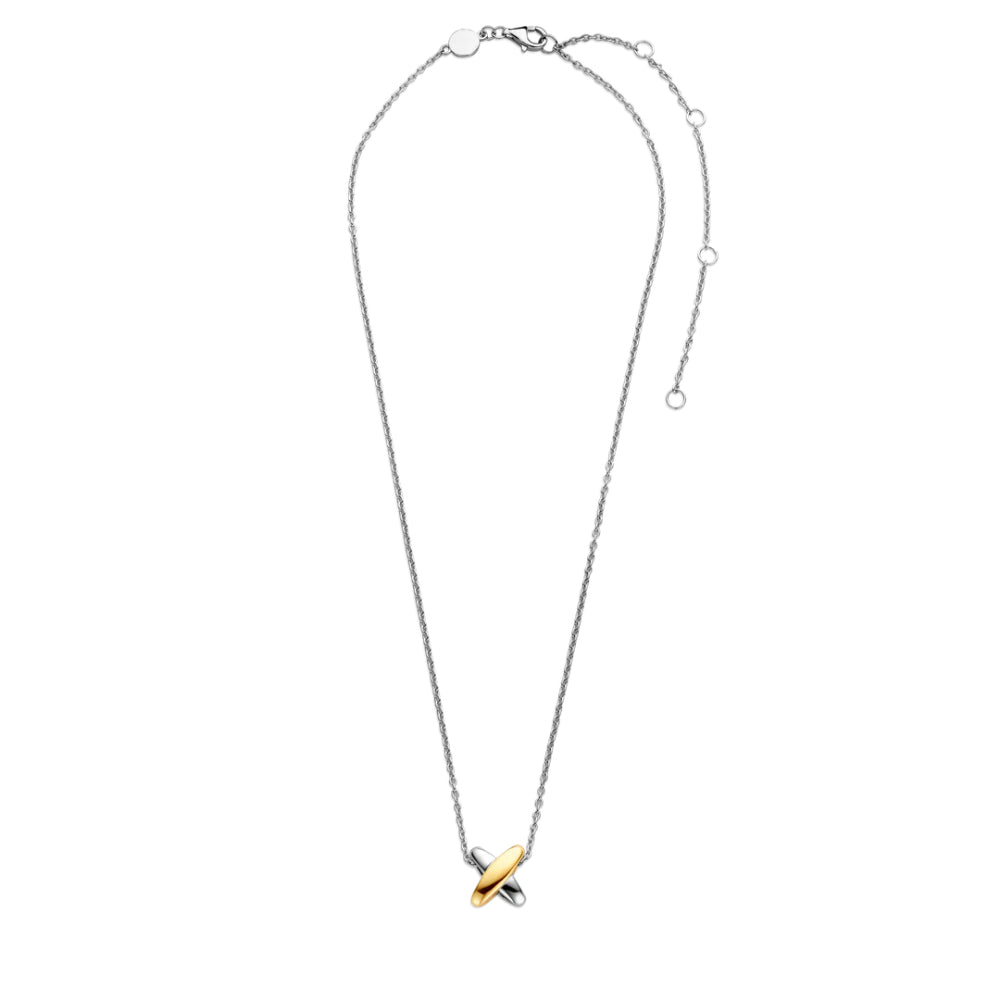 Ti Sento Two-Tone 'X' Pendant Necklace