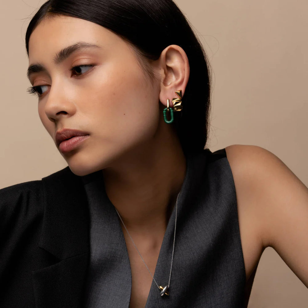 Ti Sento Two-Tone 'X' Pendant Necklace