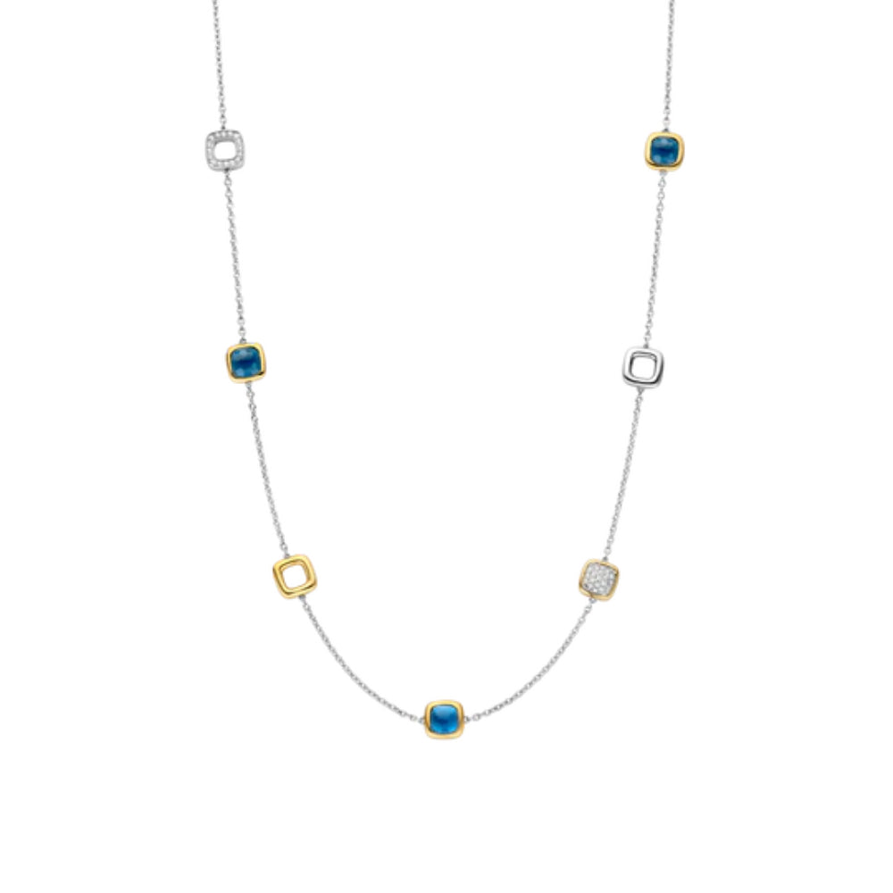 Ti Sento Cushion Station Necklace with CZ's