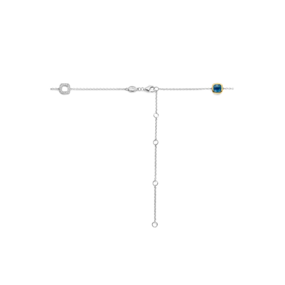 Ti Sento Cushion Station Necklace with CZ's